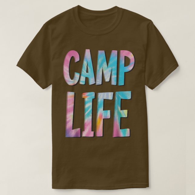 T-shirt Camp Life TieDie Summer Top for Girls Summer Camp  (Design devant)