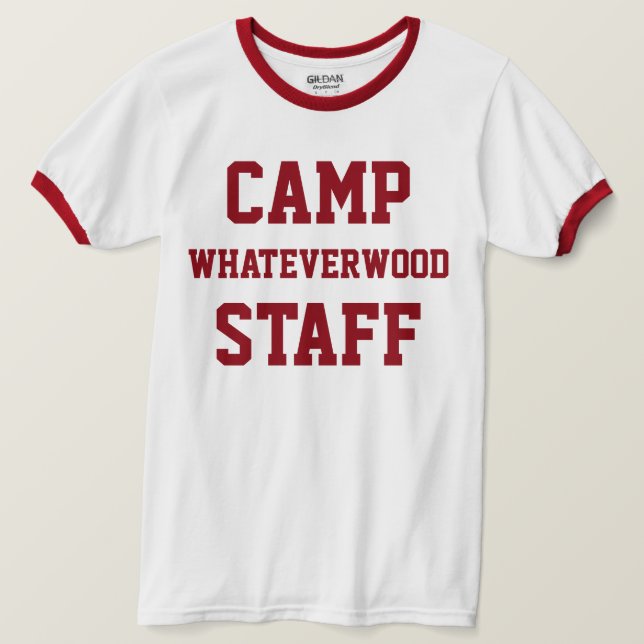 T-shirt Camp Whateverwood Personnel Rouge foncé (Design devant)