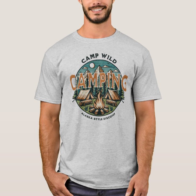 T-shirt Camp Wild, style Alaska (Devant)