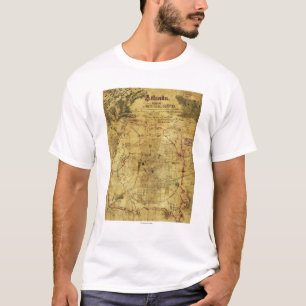 T-shirt Campagne d'Atlanta - carte panoramique 2 de guerre