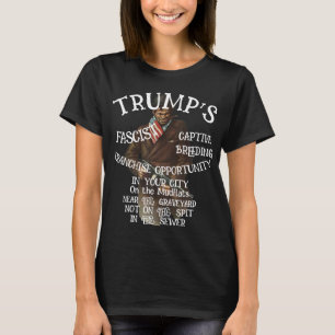 T-shirt Campagne DHS FBI CBP Train Trump Élections X Blanc