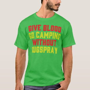 T-shirt Campement de don de sang Camping drôle d'insecte V