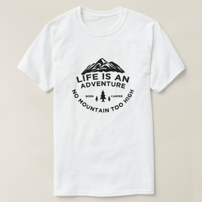 T-shirt Camper Born / Aventure (Design devant)