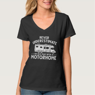 T-shirt Camper Camping Un Vieil Homme Avec Un Voyage En C