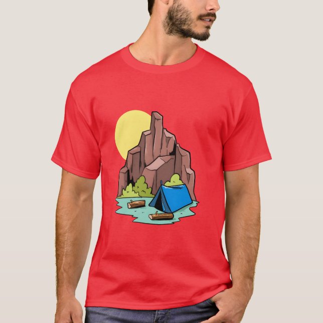 T-shirt Camper Campsite Camp Camping gift (Devant)