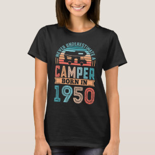T-shirt Camper né 1950 80e anniversaire Camping