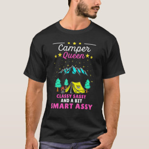 T-shirt Camper Queen Classy Sassy Smart Assy Pour Camping