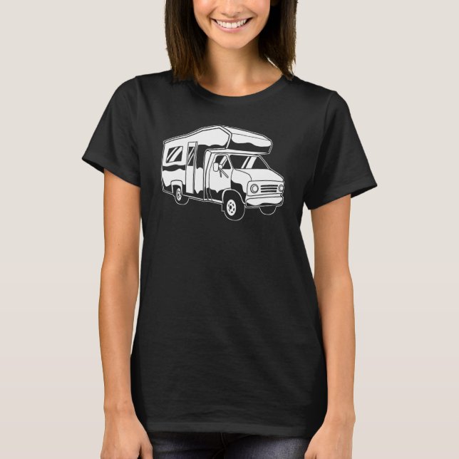 T-shirt Camper Rv Van - Camper Rv Mobilehome Motorhome (Devant)
