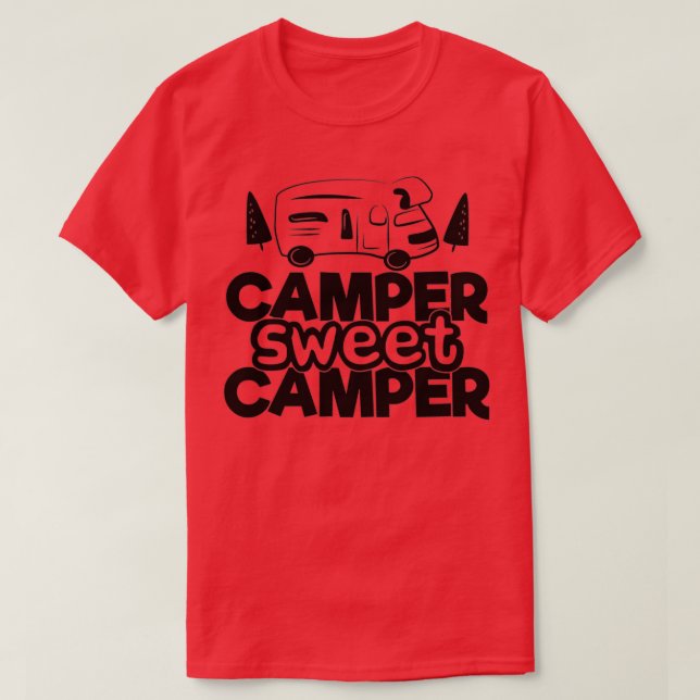 T-shirt Camper Sweet Camper Drôle Citations de Camping (Design devant)
