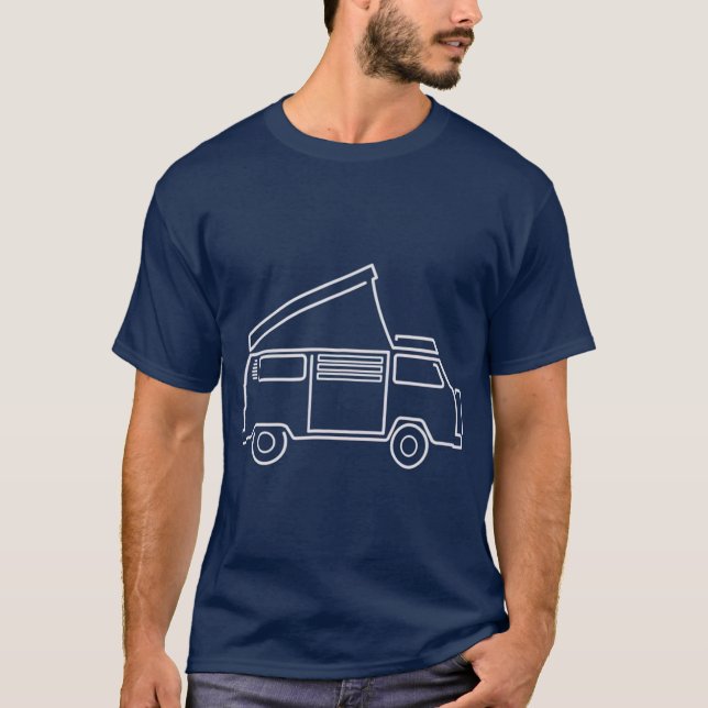 T-shirt Camper Van   Westy Popup Hippie Bus (Devant)