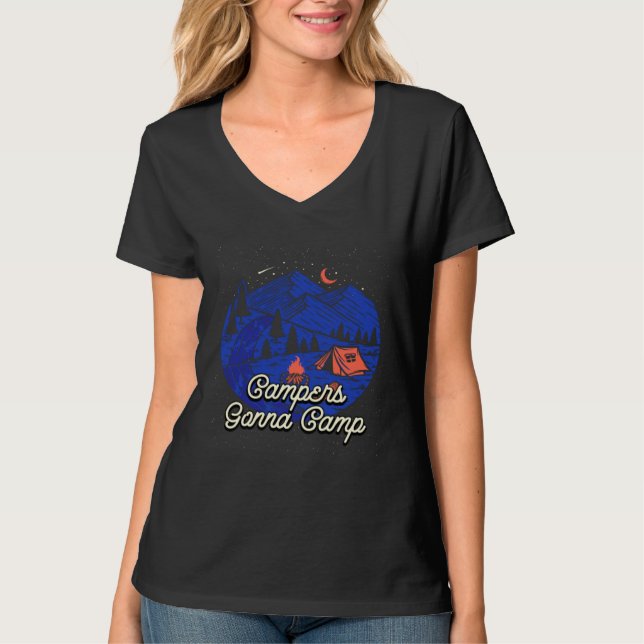 T-shirt Campers Gonna Camp Summer Vacation Tropical Trip C (Devant)