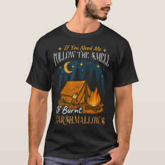 T-shirt Campeur de guimauves brûlées Amateur de camping Av