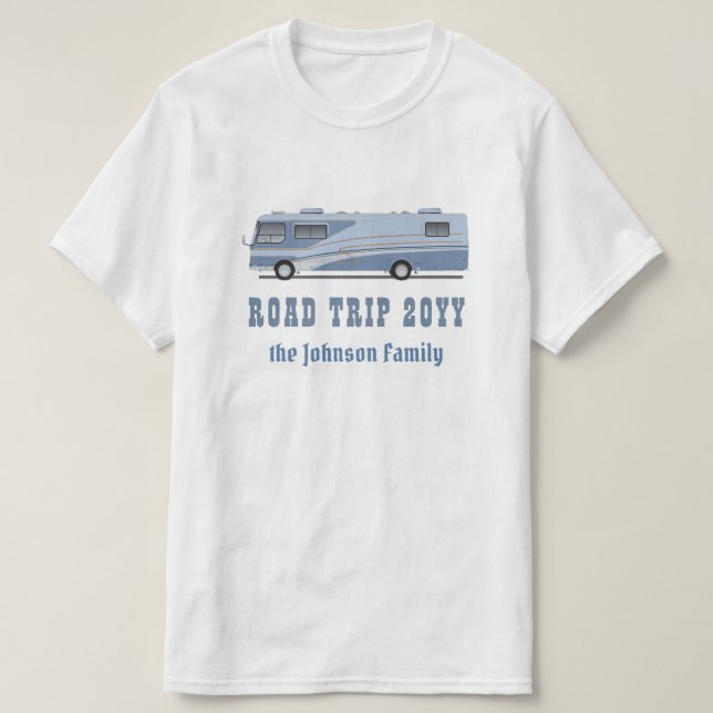 T-shirt Campeur de motorhome du nom rv de vacances de (Design devant)