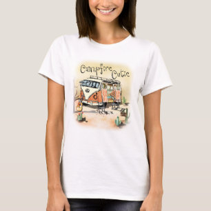 T-shirt Campfire Cutie Camping Vintage
