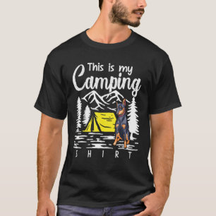T-shirt Campfire Doberman Pinscher This Is My Camping