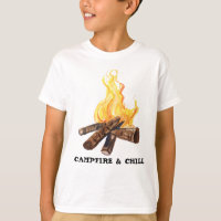 CAMPFIRE ET CHILL Camping Bonfire Aquarelle