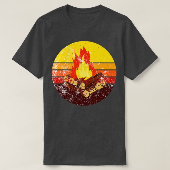 T-shirt Campfire Retro Vintage 1 (Design devant)