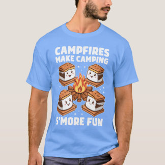 T-shirt Campfires Make Camping Smore Fun Nature Camp Fire 