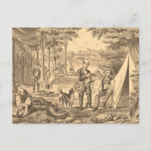 T-SHIRT Camping Alte Schule Postkarte