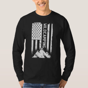 T-shirt Camping American Flag Patriotic 5th Wheel Camper