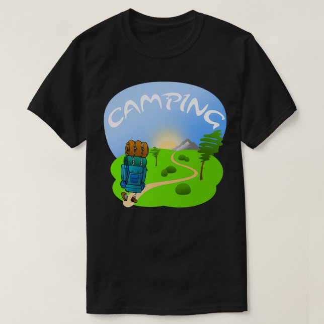 T-shirt Camping amusant (Design devant)