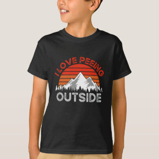 T-shirt Camping Amusant, J'Aime Pisser Dehors