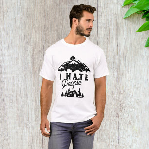 T-shirt Camping Anti-Social Drôle Je Déteste Les Gens