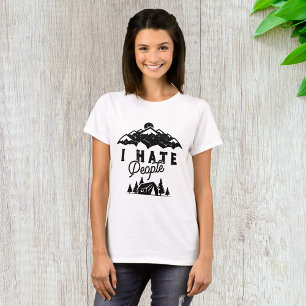 T-shirt Camping Anti-Social Drôle Je Déteste Les Gens