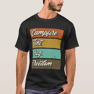 T-shirt Camping avec mon chien pug 568