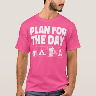 T-shirt Camping Beer Café Plan De Camping Pour La Journée