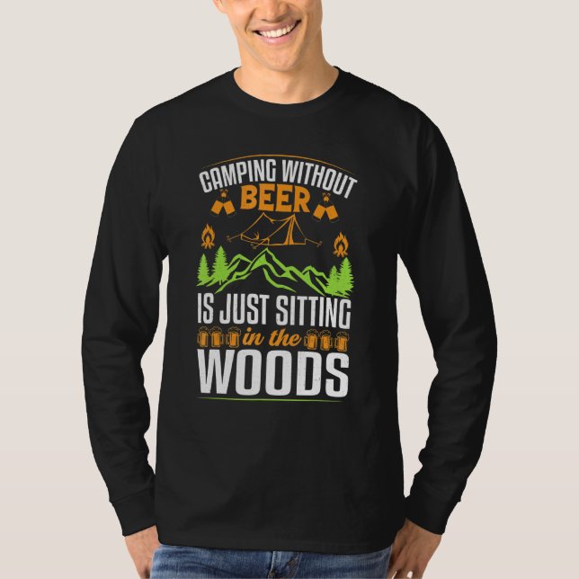T-shirt Camping Beer Papa Son (Devant)