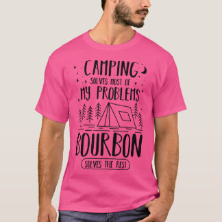 T-shirt Camping Bourbon Funny 1
