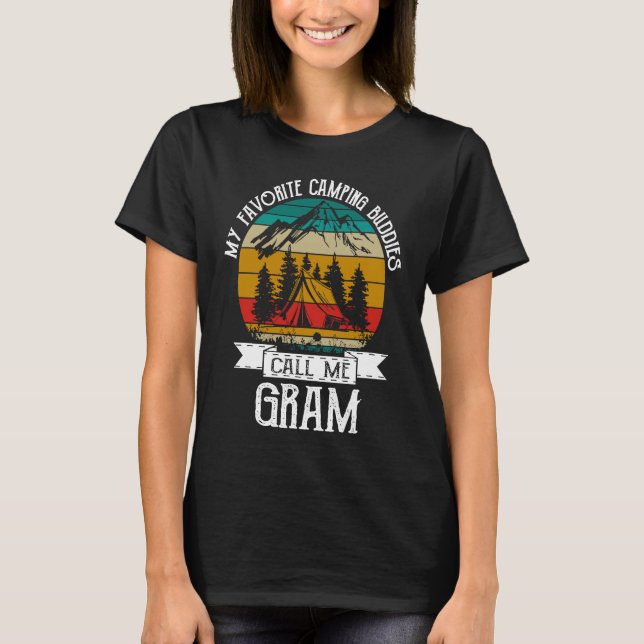 T-shirt Camping Buddies Call Me Camping Gram Camper (Devant)