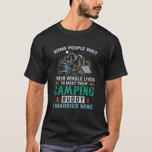 T-shirt Camping Buddy Mine Mariée Pour Hommes Femmes Mari