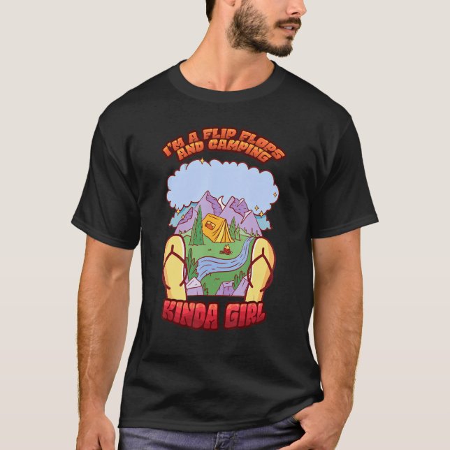 T-shirt Camping Camper Camper Personnes Camper Flip Flops (Devant)