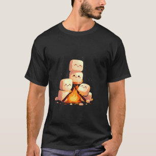 T-shirt Camping Camper Feu de Campagne Smores Marshmallow 