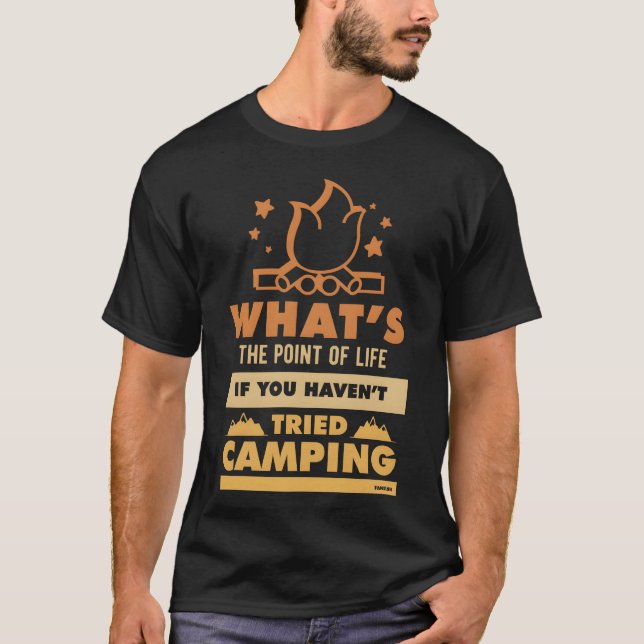 T-shirt Camping campfire saying gift family (Devant)