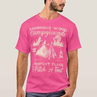 T-shirt Camping Camping Matin Bois Camping Une Tente