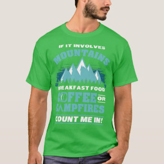 T-shirt Camping Camping Randonnée Café