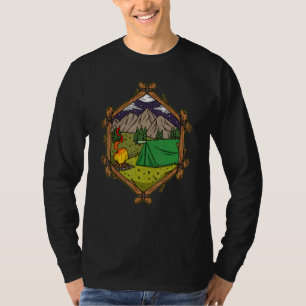 T-shirt Camping-car Terrain de camping Feu de camp Tente C