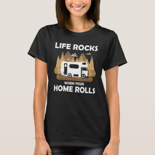 T-shirt Camping Caravane Motorhome - La Vie Est Géniale Qu