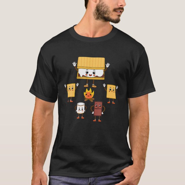 T-shirt Camping Chef Gift S'mores Camp Fire (Devant)