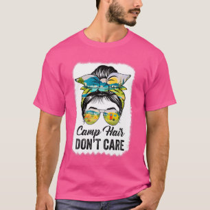 T-shirt Camping Cheveux Ne Se Soucie Pas Des Femmes Camper