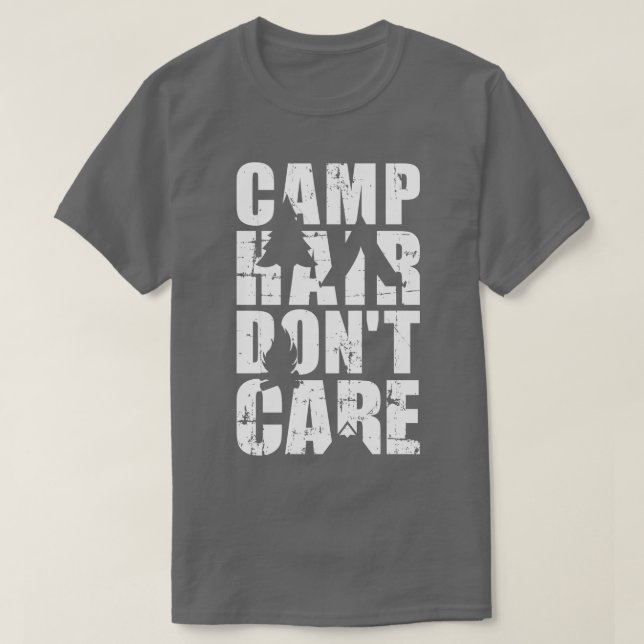 T-shirt Camping cheveux pas de souci camping (Design devant)