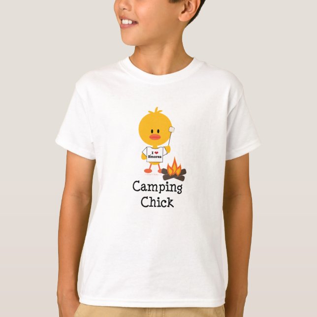 T-shirt Camping Chick Kids (Devant)