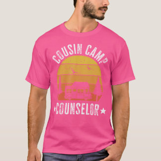 T-shirt Camping Cousin Conseiller Vacances D'Été Avec Cous