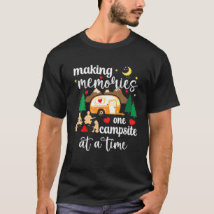 T-shirt Camping Crew Fires Amis Boissons Aventure été