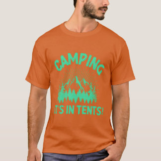 T-shirt Camping dans des tentes de famille