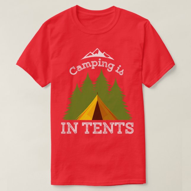 T-shirt Camping Dans Tentes 2 (Design devant)
