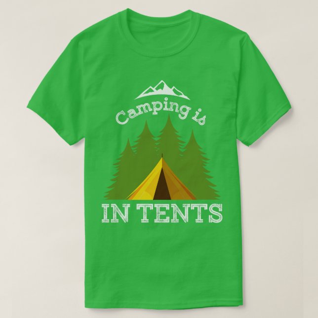 T-shirt Camping Dans Tentes 2 (Design devant)